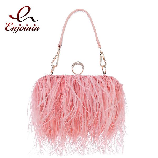 evening bags luxury ostrich feather party clutch bag women wedding pearl tassel purses and handbags chain shoulder designer 230725
evening bags luxury ostrich feather party clutch bag women wedding pearl tassel purses and handbags chain shoulder designer 230725