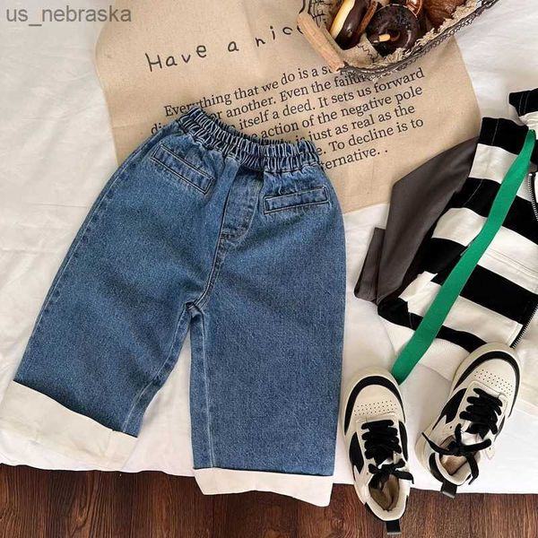 2022 autumn children fashion patchwork straight jeans 27 years boys and girls loose casual denim pants l230518, Blue
2022 autumn children fashion patchwork straight jeans 27 years boys and girls loose casual denim pants l230518, Blue