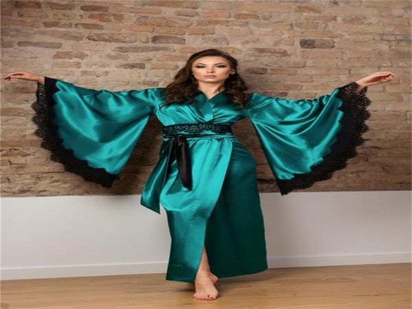 elegant night gown ruched silk bride sleepwear robes chic lace v neck long sleeves custom made dressing pajamas with sash3365647, White;pink
elegant night gown ruched silk bride sleepwear robes chic lace v neck long sleeves custom made dressing pajamas with sash3365647, White;pink