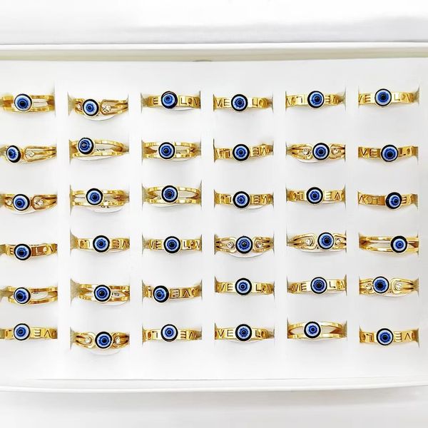 bulk 10/20/30/50pcs fashion devil's blue eyes punk gold plated creative trendy ring for women man original party gift wholesale, Slivery;golden
bulk 10/20/30/50pcs fashion devil's blue eyes punk gold plated creative trendy ring for women man original party gift wholesale, Slivery;golden
