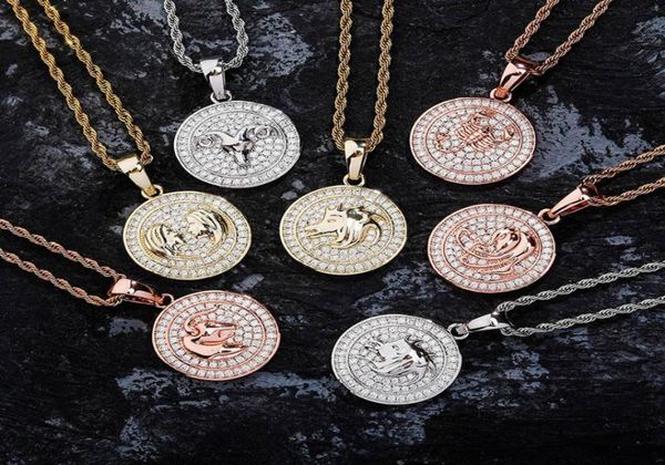 luxury bling zircon hip hop necklaces street fashion men women 18k gold rhodium plated twelve constellations pendant designer neck9912743, Silver
luxury bling zircon hip hop necklaces street fashion men women 18k gold rhodium plated twelve constellations pendant designer neck9912743, Silver