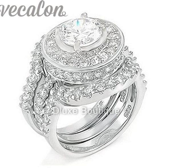 vecalon fashion ring simulated diamond cz 3in1 engagement band wedding ring set for women 10kt white gold filled finger ring8558932, Slivery;golden
vecalon fashion ring simulated diamond cz 3in1 engagement band wedding ring set for women 10kt white gold filled finger ring8558932, Slivery;golden
