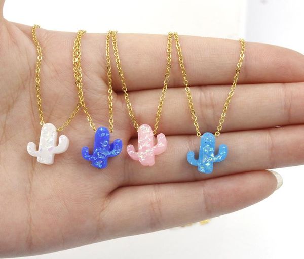 whole opal stone mini cactus necklaces charms pendants necklace gold plated stainless steel chain choker for women girls jewel8865936, Silver
whole opal stone mini cactus necklaces charms pendants necklace gold plated stainless steel chain choker for women girls jewel8865936, Silver