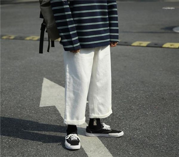 spring summer 2022 fashion white denim jeans men straight hong kong style trendy loose brand drop wide leg casual cropped pants me7054189, Blue
spring summer 2022 fashion white denim jeans men straight hong kong style trendy loose brand drop wide leg casual cropped pants me7054189, Blue