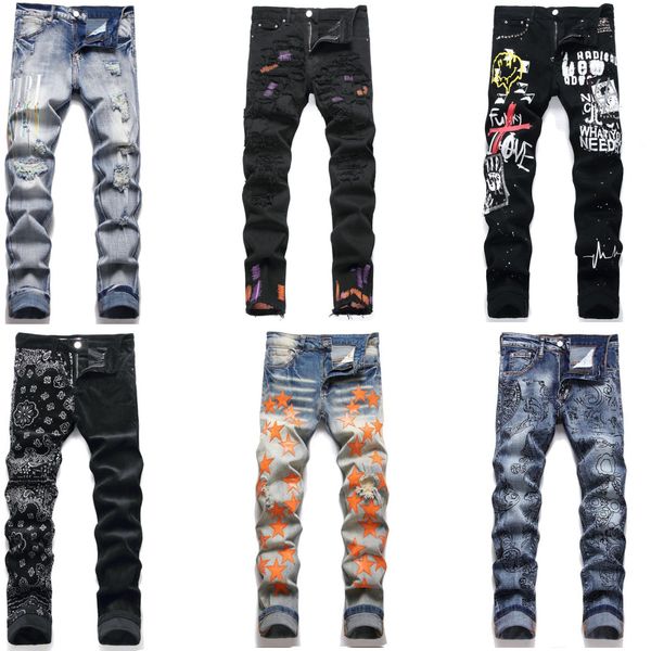 rip jeans man casual streetwear mens amiiiri jeans black slim fit men autumn letter masculina jeans pants trendy dance club skinny toursers, Blue
rip jeans man casual streetwear mens amiiiri jeans black slim fit men autumn letter masculina jeans pants trendy dance club skinny toursers, Blue