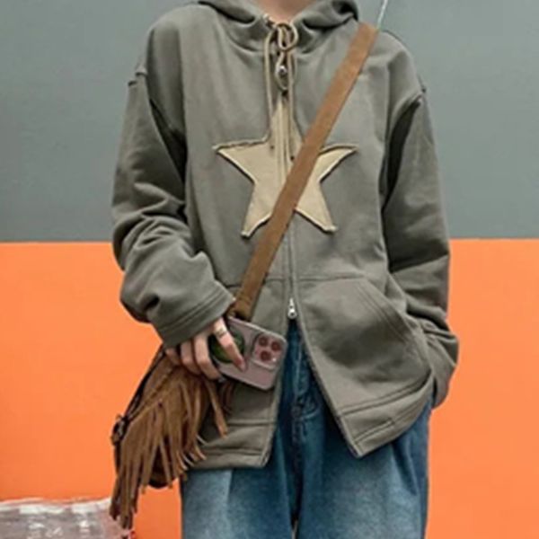 womens hoodies sweatshirts women vintage star patch punk gothic zipper hooded harajuku casual hip hop long sleeve jacket y2k streetwear 2307, Black
womens hoodies sweatshirts women vintage star patch punk gothic zipper hooded harajuku casual hip hop long sleeve jacket y2k streetwear 2307, Black