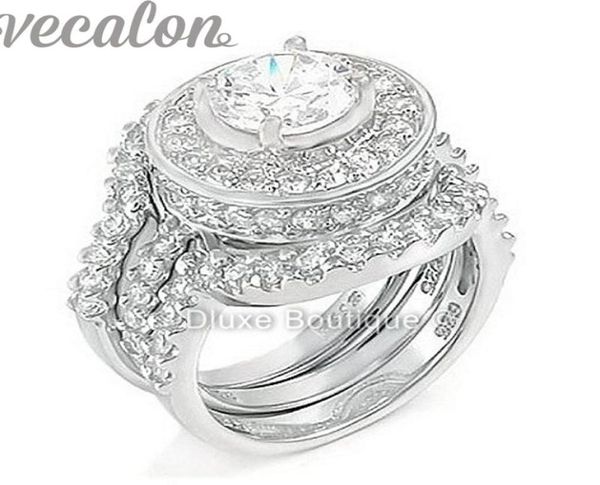 vecalon fashion ring simulated diamond cz 3in1 engagement band wedding ring set for women 10kt white gold filled finger ring2665672, Slivery;golden
vecalon fashion ring simulated diamond cz 3in1 engagement band wedding ring set for women 10kt white gold filled finger ring2665672, Slivery;golden