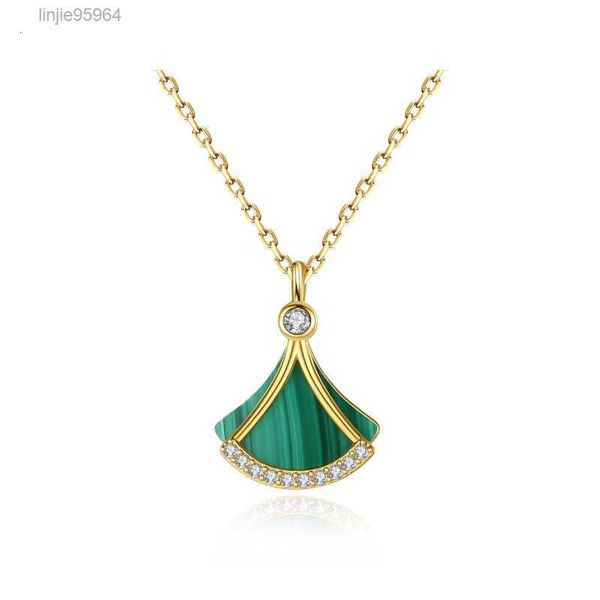 new s925 sterling silver natural malachite elegant small skirt necklace advanced clavicle chain women
new s925 sterling silver natural malachite elegant small skirt necklace advanced clavicle chain women