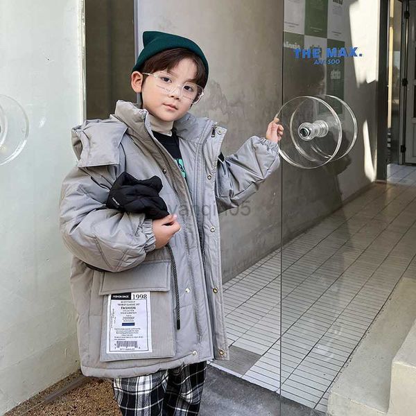down coat boys down jacket coat overcoat cotton coat kids warm thicken winter boys winter jacket zipper windproof hooded outwear hkd230725, Blue;gray
down coat boys down jacket coat overcoat cotton coat kids warm thicken winter boys winter jacket zipper windproof hooded outwear hkd230725, Blue;gray