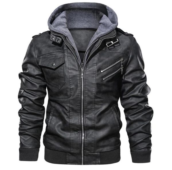 fashion men039s autumn winter hoodies hat detachable pure color imitation leather coat biker bomber jacket men jackets male win6831308, Black;brown
fashion men039s autumn winter hoodies hat detachable pure color imitation leather coat biker bomber jacket men jackets male win6831308, Black;brown