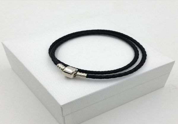 authentic 925 sterling silver fashion bracelets moments leather bangle fits european style jewelry charms beads 590602422907693, Black
authentic 925 sterling silver fashion bracelets moments leather bangle fits european style jewelry charms beads 590602422907693, Black