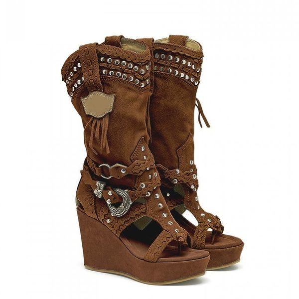 sandals high heels ladies ankle boots shoes retro canvas cowboy wedges boots women's shoes tailoring sandals women mujer sapato feminin, Black
sandals high heels ladies ankle boots shoes retro canvas cowboy wedges boots women's shoes tailoring sandals women mujer sapato feminin, Black