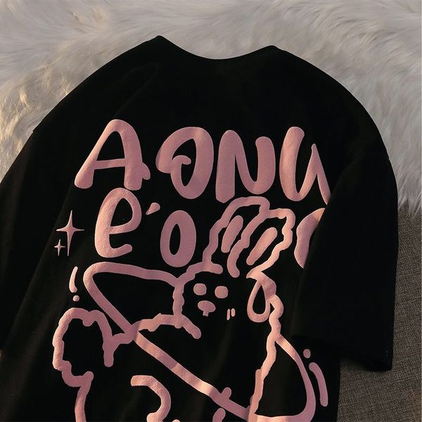 men's casual shirts american street trend rabbit print graphic tshirt summer men and women retro personality couple casual short sleeve, White;black
men's casual shirts american street trend rabbit print graphic tshirt summer men and women retro personality couple casual short sleeve, White;black