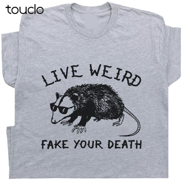 men s t shirts possum t shirt funny animal graphic tee live weird cool vintage retro 230724, White;black
men s t shirts possum t shirt funny animal graphic tee live weird cool vintage retro 230724, White;black