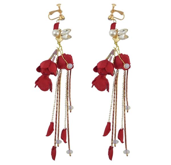fashion tassels alloy red cloth flower crystal faux pearl statement drop dangle earrings clip women039s engagement gift3963388, Silver
fashion tassels alloy red cloth flower crystal faux pearl statement drop dangle earrings clip women039s engagement gift3963388, Silver