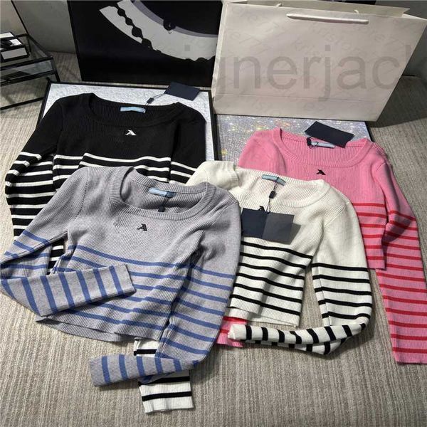 women's sweaters designer 23 women knits with striped embroidered letter milan runway luxury brand girls crop shirt high end elasticit, White;black
women's sweaters designer 23 women knits with striped embroidered letter milan runway luxury brand girls crop shirt high end elasticit, White;black