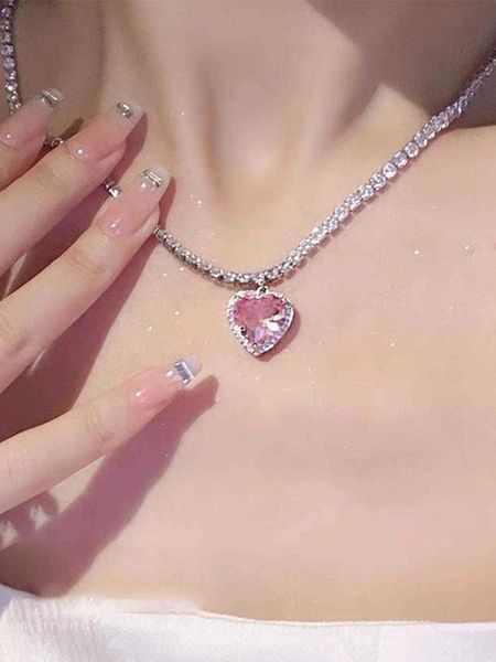 women's accessories 1pc light luxury sweet cool alloy 3d heart zirconia necklace for women's everyday wear on chinese valentine�, Silver
women's accessories 1pc light luxury sweet cool alloy 3d heart zirconia necklace for women's everyday wear on chinese valentine�, Silver