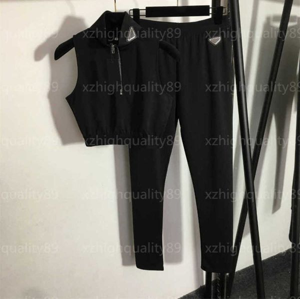 ropa de mujer womens tracksuit designer women clothes triangle label collar sleeveless stylish handsome vest stretchy skinny bottoms sweatpa, Gray
ropa de mujer womens tracksuit designer women clothes triangle label collar sleeveless stylish handsome vest stretchy skinny bottoms sweatpa, Gray