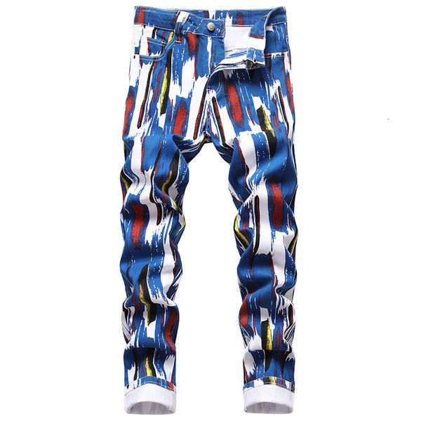 men's jeans stretch print casual pants pattern fashion four season party young nightclub hip hop trousers 230724, Blue
men's jeans stretch print casual pants pattern fashion four season party young nightclub hip hop trousers 230724, Blue