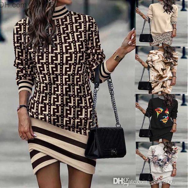 basic casual dresses designer women dress long sleeve high collar printed irregular dresses for 2023 autumn and winter clothing z230725, Black;gray
basic casual dresses designer women dress long sleeve high collar printed irregular dresses for 2023 autumn and winter clothing z230725, Black;gray