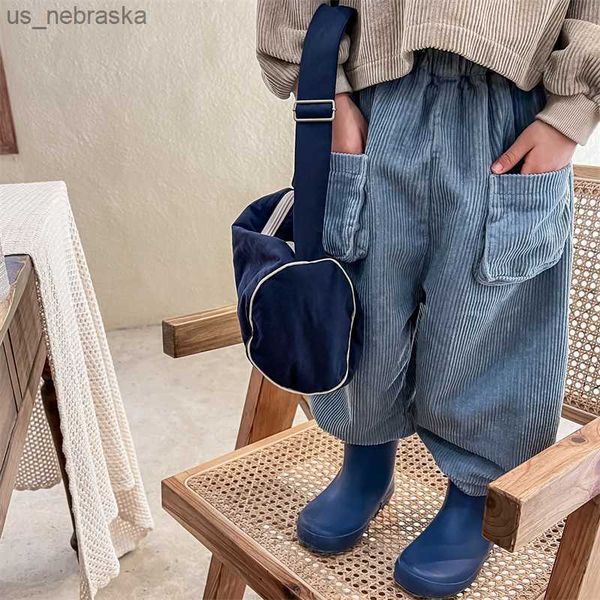 2023 new children pocket trousers cute boys casual corduroy pants fashion girls solid harem pants casual kids clothes 16 year l230518, Blue
2023 new children pocket trousers cute boys casual corduroy pants fashion girls solid harem pants casual kids clothes 16 year l230518, Blue