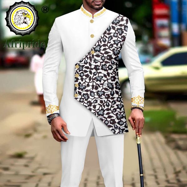 men s tracksuits men s business suit african clothes embroidery full sleeve double breasted print blazer and pants set formal outfits a23160, Gray
men s tracksuits men s business suit african clothes embroidery full sleeve double breasted print blazer and pants set formal outfits a23160, Gray