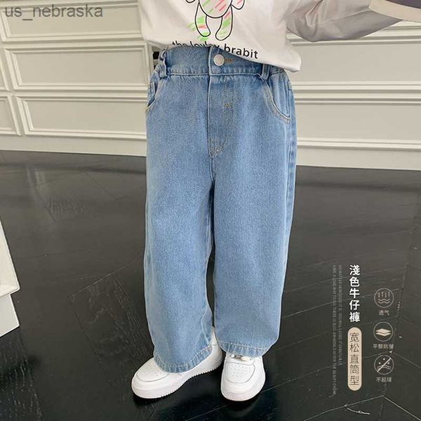 ins children's soft jeans 2023 autumn new casual loose girls denim pants boys straight kid's jeans trousers l230518, Blue
ins children's soft jeans 2023 autumn new casual loose girls denim pants boys straight kid's jeans trousers l230518, Blue