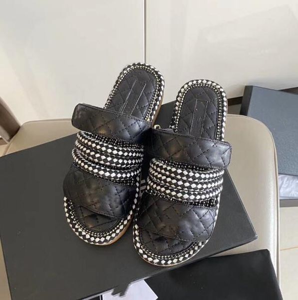 brand designer luxury woman sheepskin slipper woodiness flat base sandal lady classics summer outdoors beach shoes fashion wedding party sli, Black
brand designer luxury woman sheepskin slipper woodiness flat base sandal lady classics summer outdoors beach shoes fashion wedding party sli, Black