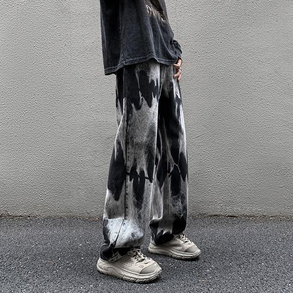men's jeans brand tie dye fashion hip hop street straight loose wide leg pants y2k clothing y 230724, Blue
men's jeans brand tie dye fashion hip hop street straight loose wide leg pants y2k clothing y 230724, Blue