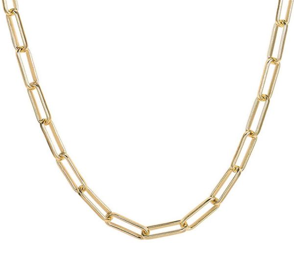 necklace stainless steel round flat rectangle choker women 18k gold plated paper clip paperclip link chain necklaces5656649, Silver
necklace stainless steel round flat rectangle choker women 18k gold plated paper clip paperclip link chain necklaces5656649, Silver