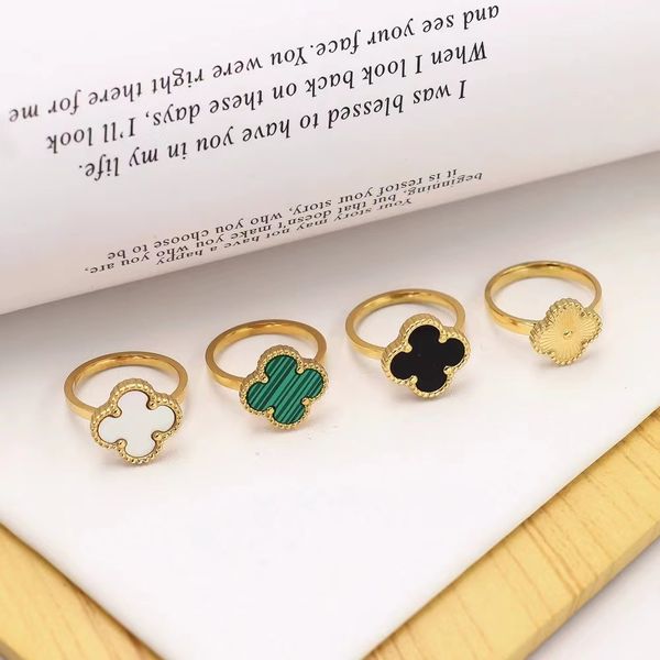 2023 classic men and women engagement ring fashion shell mother shell four-leaf clover ring 18k gold plated designer ring luxury jewelry, Silver
2023 classic men and women engagement ring fashion shell mother shell four-leaf clover ring 18k gold plated designer ring luxury jewelry, Silver