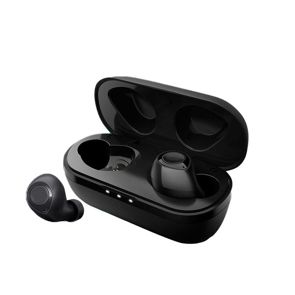 C100TWS Bluetooth Headphones, In-Ear Dual Ear True Wireless Invisible Mini Sport Running Suitable, Black