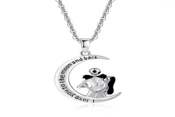pendant necklaces harong nightmare before christmas skull for women moon shape couple necklace fashion love words jewelry gift274v1976155, Silver
pendant necklaces harong nightmare before christmas skull for women moon shape couple necklace fashion love words jewelry gift274v1976155, Silver
