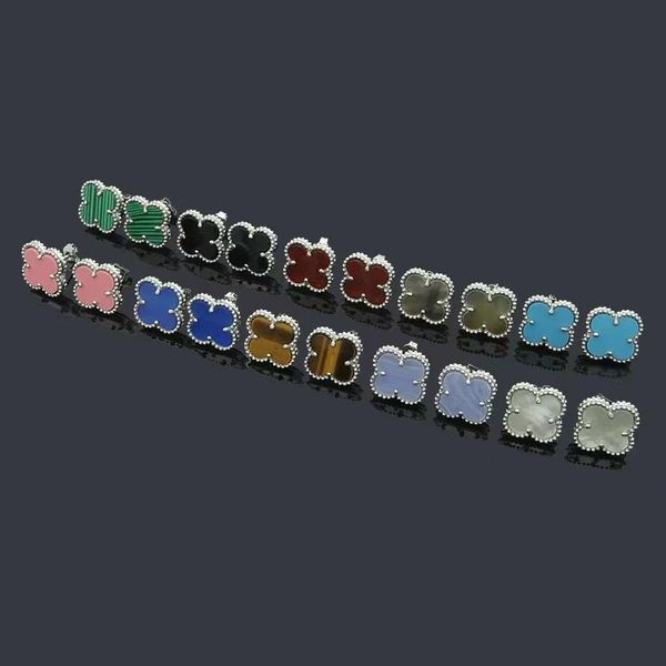 women's designer earrings fashion charm agate shell brand four-leaf clover earrings 316l gold plated earrings jewelry, Silver
women's designer earrings fashion charm agate shell brand four-leaf clover earrings 316l gold plated earrings jewelry, Silver