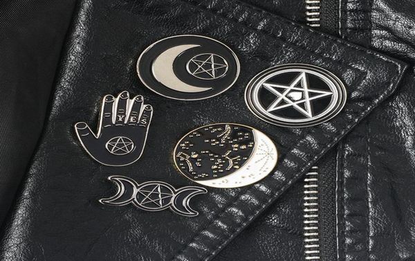 pentagram moon witch triple pins constellation wizard collection brooches witchy goth jewelry lapel pin for wi5401400, Gray
pentagram moon witch triple pins constellation wizard collection brooches witchy goth jewelry lapel pin for wi5401400, Gray