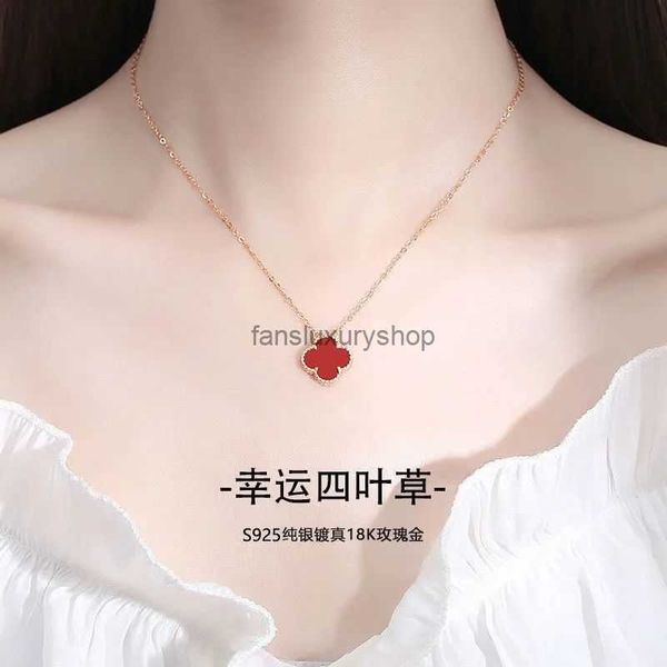 van clover s925 sterling silver necklace double sided four-leaf clover necklace women's high beauty colorless valentine's day gift, Black
van clover s925 sterling silver necklace double sided four-leaf clover necklace women's high beauty colorless valentine's day gift, Black