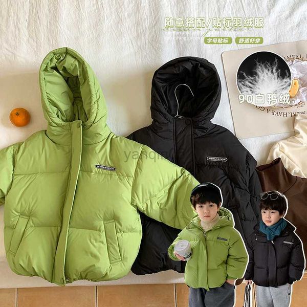 down coat children's down jacket 90% white duck down plus velvet cotton clothing winter warm down jacket outdoor thickened hooded jacke, Blue;gray
down coat children's down jacket 90% white duck down plus velvet cotton clothing winter warm down jacket outdoor thickened hooded jacke, Blue;gray