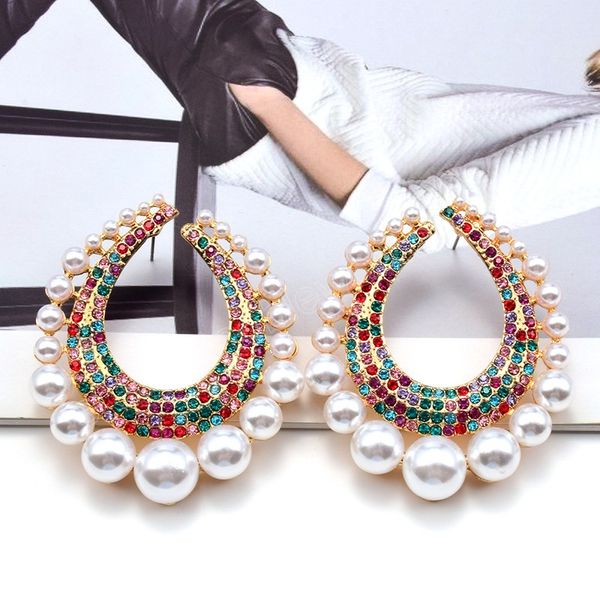 luxury elegant simulated pearls earrings for women glass crystal wedding jewelry pendientes accessories, Silver
luxury elegant simulated pearls earrings for women glass crystal wedding jewelry pendientes accessories, Silver