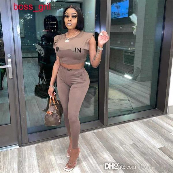 2023 summer luxury designer women tracksuits two piece pants set fashion womens hand-painted letter printing tank leggings outfits, Gray
2023 summer luxury designer women tracksuits two piece pants set fashion womens hand-painted letter printing tank leggings outfits, Gray
