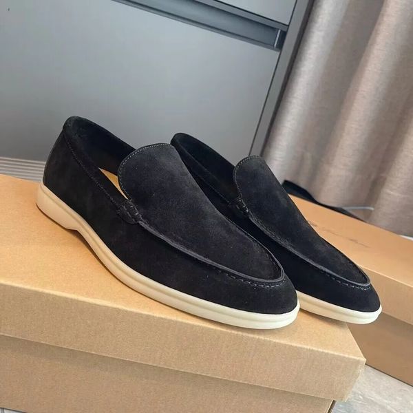 italy design summer walk suede loafers shoes men hand stitched smooth lp jogging slip-on loro&piana comfort party dress casual walking eu36-, Black
italy design summer walk suede loafers shoes men hand stitched smooth lp jogging slip-on loro&piana comfort party dress casual walking eu36-, Black