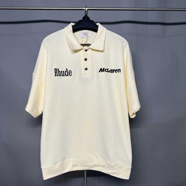 designer fashion clothing tees tshirts rhude x mclaren co branded us alphabet embroidery sport casual polo pullover t-shirt streetwear loos, White;black
designer fashion clothing tees tshirts rhude x mclaren co branded us alphabet embroidery sport casual polo pullover t-shirt streetwear loos, White;black