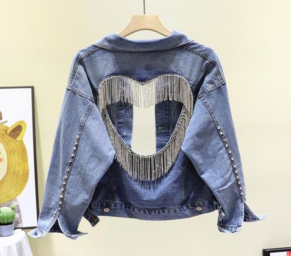 summer autumn cool back shiny rhine tassels hollow-out heart-shaped jeans jacket cropped fashion womens denim coat women's jackets81444, Black;brown
summer autumn cool back shiny rhine tassels hollow-out heart-shaped jeans jacket cropped fashion womens denim coat women's jackets81444, Black;brown