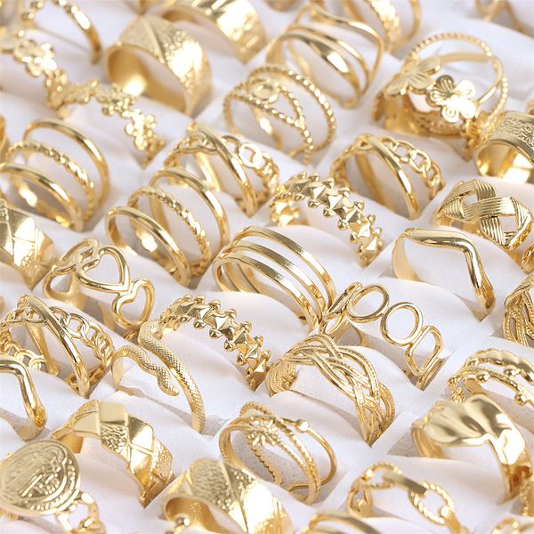 wholesale 50pcs stainless steel band rings for men women silver gold plated fashion jewelry accessories party gifts mix lot
wholesale 50pcs stainless steel band rings for men women silver gold plated fashion jewelry accessories party gifts mix lot