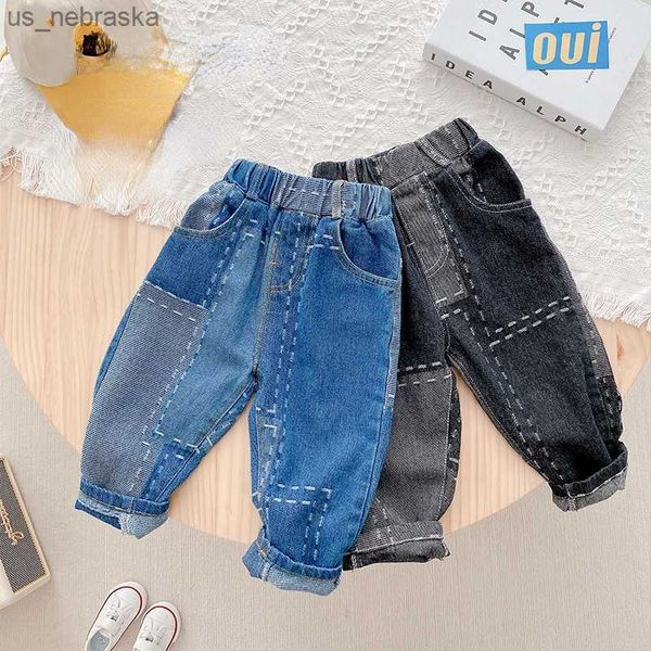 spring new fashion chic patchwork jeans boys and girls 2 colors allmatch loose denim pants l230518, Blue
spring new fashion chic patchwork jeans boys and girls 2 colors allmatch loose denim pants l230518, Blue