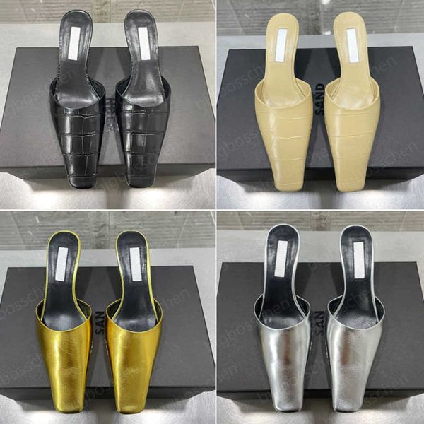 designer slippers ladies sandals jil fashion square toe mullet dress shoes 2023 summer lazy one stirrup leather outdoor office casual party, Black
designer slippers ladies sandals jil fashion square toe mullet dress shoes 2023 summer lazy one stirrup leather outdoor office casual party, Black