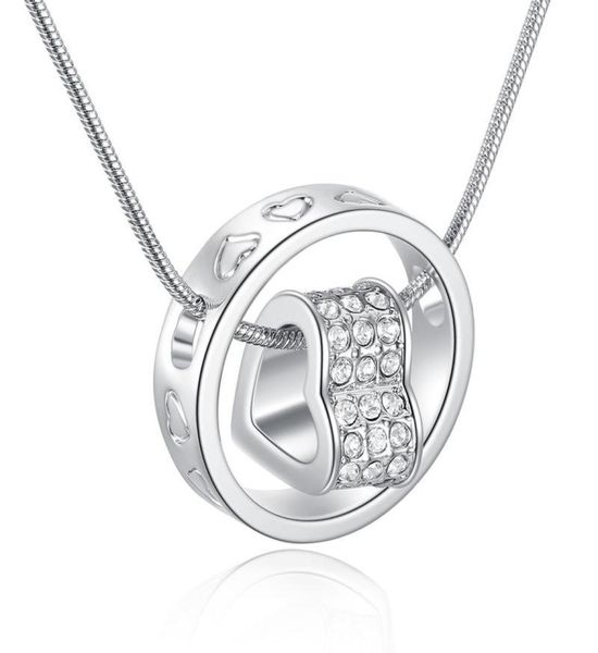 new austrian crystal diamond heart pendant necklace rhinestone heart and ring charm chain for women fashion jewelry in bulk7331314, Silver
new austrian crystal diamond heart pendant necklace rhinestone heart and ring charm chain for women fashion jewelry in bulk7331314, Silver