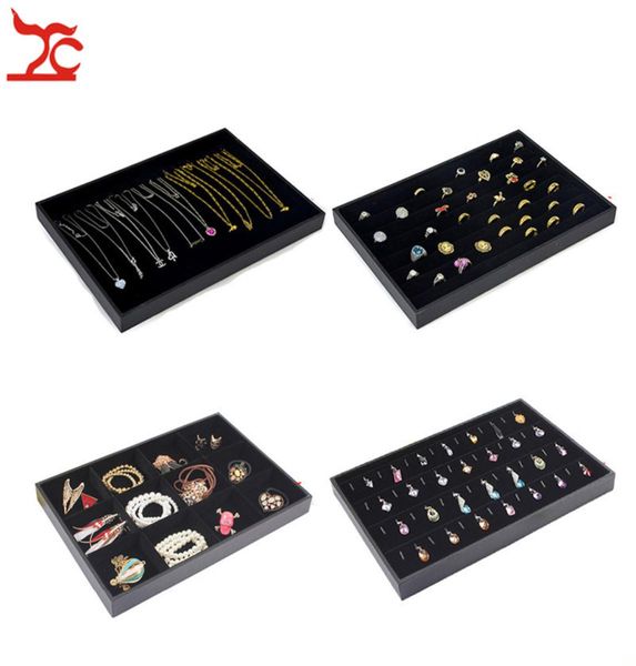 black velvet stackable jewelry display trays necklace ring earring holder showcase pendant watch storage jewelry boxes1008412
black velvet stackable jewelry display trays necklace ring earring holder showcase pendant watch storage jewelry boxes1008412