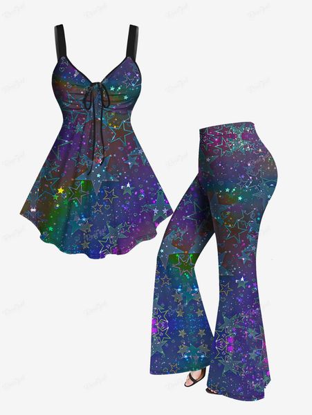 womens two piece pants rosegal ruched star heart glitter printed cinched tank or flare plus size matching set women casual streetwear outfit, White
womens two piece pants rosegal ruched star heart glitter printed cinched tank or flare plus size matching set women casual streetwear outfit, White