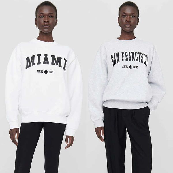 anines bing designer tide sweatshirt english letter city name classic fleece women's round neck sweater sportswear classic fashion pure, Black
anines bing designer tide sweatshirt english letter city name classic fleece women's round neck sweater sportswear classic fashion pure, Black