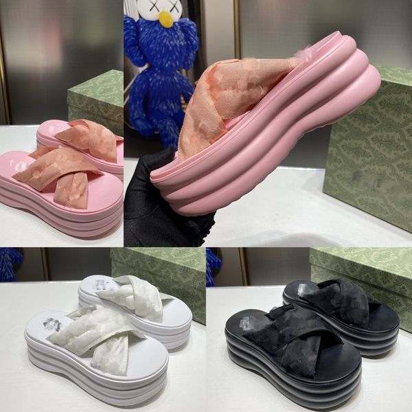 8cm perforated eva foam slippers women's g double designer sandal luxury platform slides embroidery nylon strap thick bottoms flip flop, Black
8cm perforated eva foam slippers women's g double designer sandal luxury platform slides embroidery nylon strap thick bottoms flip flop, Black